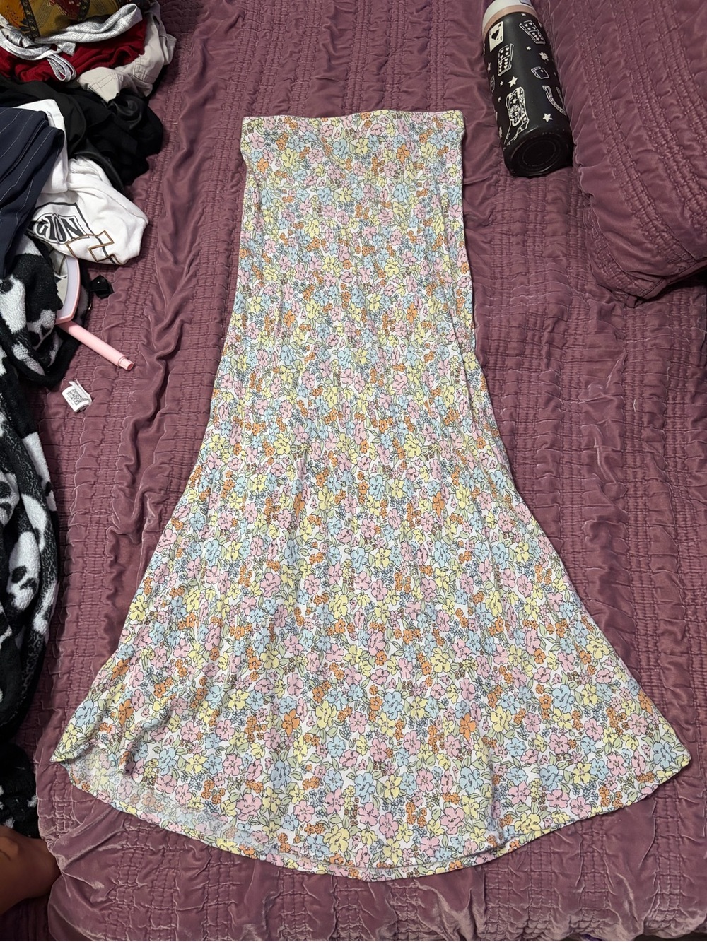 Cotton On Pastel Floral Smocked Maxi Skirt - Picture 2 of 3